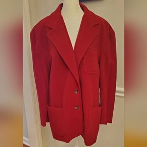 Vintage Wool and Cashmere Abercrombie and Fitch Large Dark Wine Red Jacket